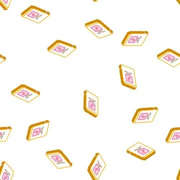 Notes book glyph icon seamless pattern color Stock Illustration