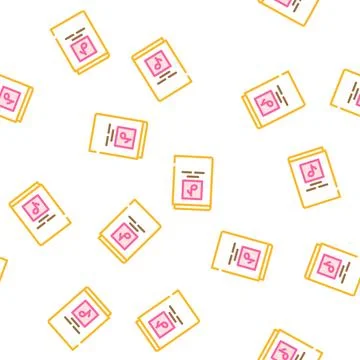 Notes book vector seamless pattern Stock Illustration