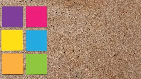 Notes on bulletin board 2 Stock Illustration