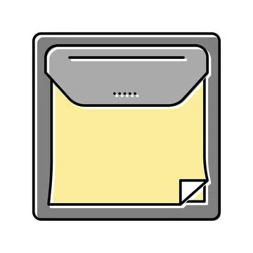 Notes dispenser color icon vector illustration Illustrazione stock