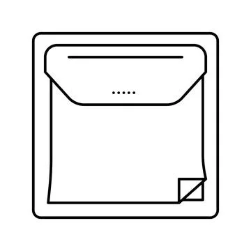 Notes dispenser line icon vector illustration Stock Illustration