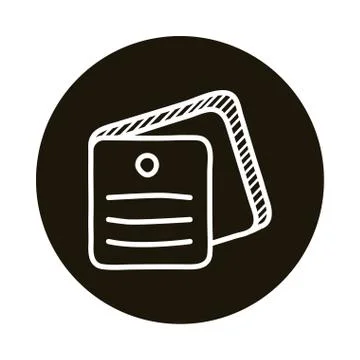 Notes documents doodle block style icon Illustrazione stock