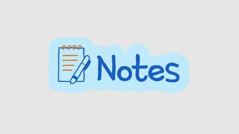 Notes doodle sticker animation Video stock 332345158