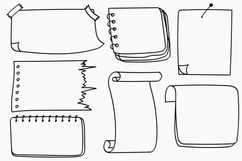 Notes Doodle for Text Vintage Collection. Stock Illustration