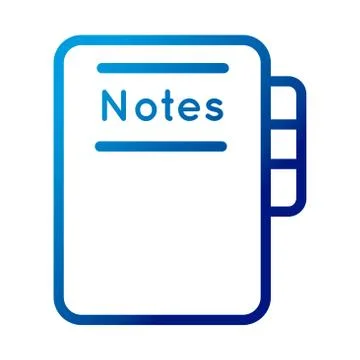Notes folder files gradient style icon 스톡 일러스트