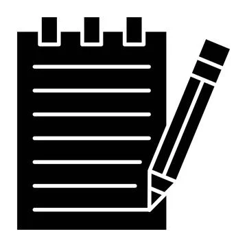 Notes glyph icon Illustrazione stock
