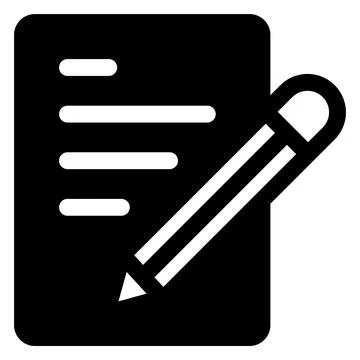 Notes glyph icon vector illustration isolated on white background Illustrazione stock