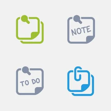 Notes - Granite Icons Illustrazione stock