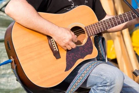 Notes of a guitar Stock Photos