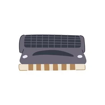 Notes harmonica cartoon vector illustration Illustrazione stock