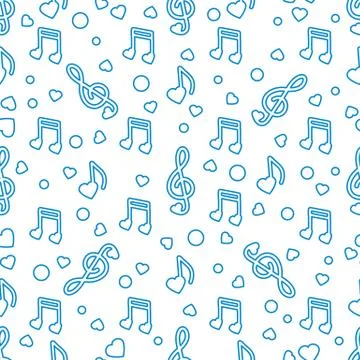 Notes, hearts. Romantic pattern. Valentine's day 스톡 일러스트