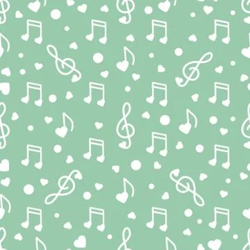 Notes, hearts. Romantic pattern. Valentine's day 스톡 일러스트