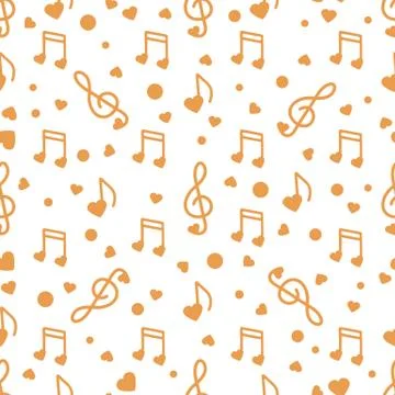 Notes, hearts. Romantic pattern. Valentine's day 스톡 일러스트