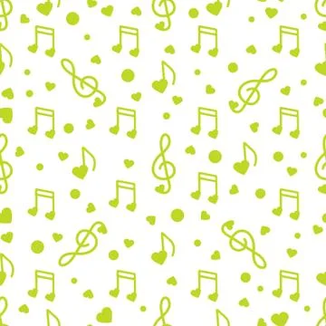 Notes, hearts. Romantic pattern. Valentine's day Stock Illustration