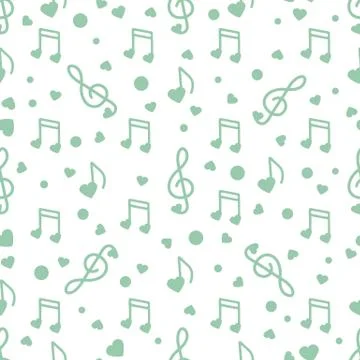 Notes, hearts. Romantic pattern. Valentine's day 스톡 일러스트