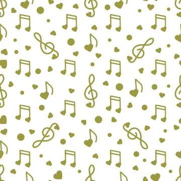 Notes, hearts. Romantic pattern. Valentine's day 스톡 일러스트