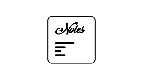 Notes with horizontal text lines animation isolated on white background Stock Footage 342275902