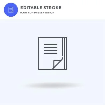 Notes icon vector, filled flat sign, solid pictogram isolated on white, logo Illustrazione stock