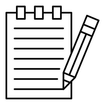Notes Line Icon Illustration