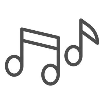 Notes line icon. Multiple musical note of song melody. Festive Event and Show Stock Illustration
