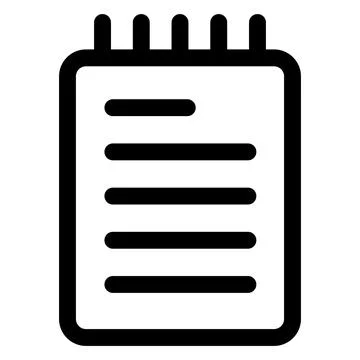 Notes line icon vector illustration isolated on white background Illustrazione stock