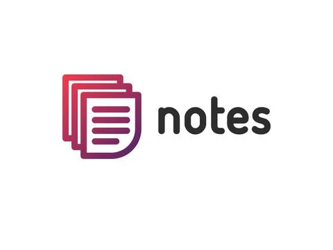 Notes Logo Design Stock Illustration