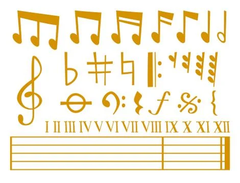Notes music vector melody colorfull musician symbols sound notes melody text イラスト素材