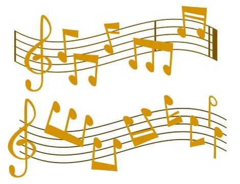 Notes music vector melody colorfull musician symbols sound notes melody text Illustrazione stock