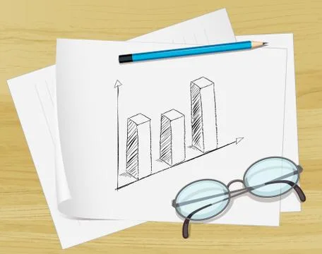 Notes on paper Illustrazione stock