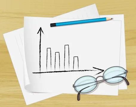 Notes on paper Illustrazione stock