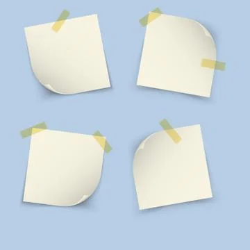 Notes paper set Stock Illustration