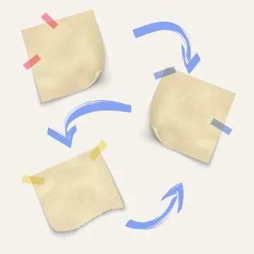 Notes paper set Stock Illustration