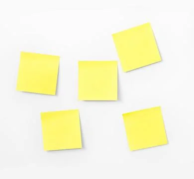 Notes paper on white wall Stock Photos