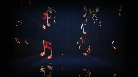 Notes-particles-screen Video stock 128774881