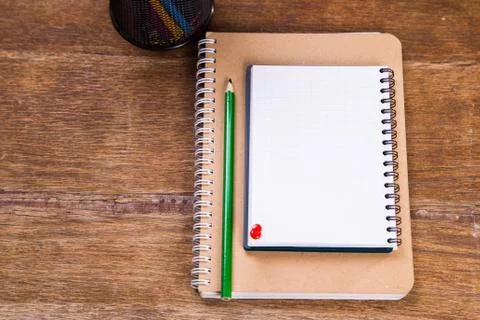 Notes with pencil Foto stock