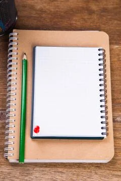 Notes with pencil Stock Photos