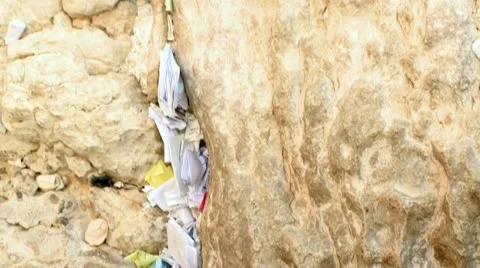 Notes of Prays in the Western Wall - Jerusalem 2 Stock Footage 17983109