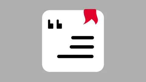 Notes Reading Quote Bookmark App Icon Stock Footage 335575075