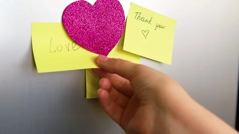 Notes on the refrigerator. Stock Footage 170481007