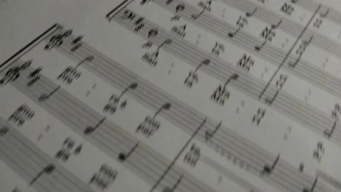 Notes on the score Video stock 166268623
