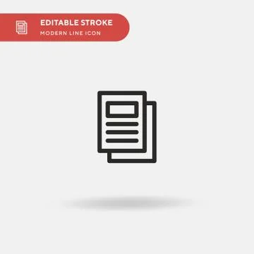 Notes Simple vector icon. Illustration symbol design template for web mobile  Stock Illustration