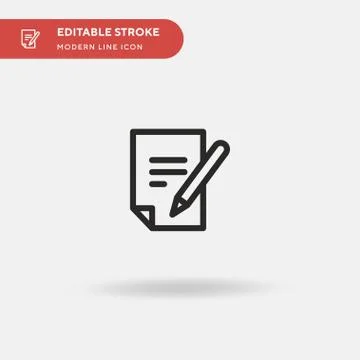 Notes Simple vector icon. Illustration symbol design template for web mobile  Stock Illustration