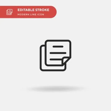 Notes Simple vector icon. Illustration symbol design template for web mobile  Stock Illustration