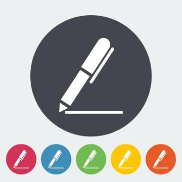 Notes single icon. Illustrazione stock