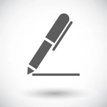 Notes single icon Illustrazione stock