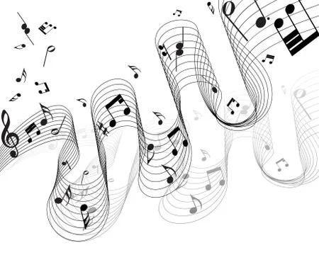 Notes staff Stock Illustration