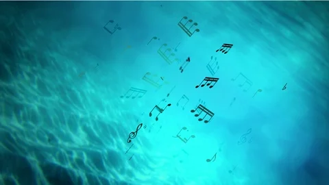 Notes swim in the sea 스톡 동영상 86160216