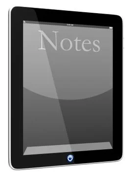 Notes on Tablet PC Computer 스톡 사진