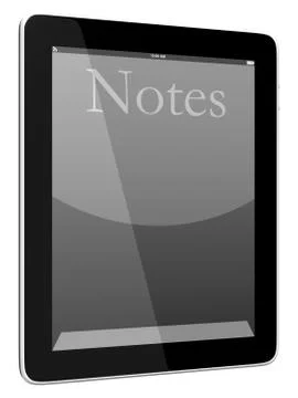 Notes on Tablet PC Computer Stock Photos