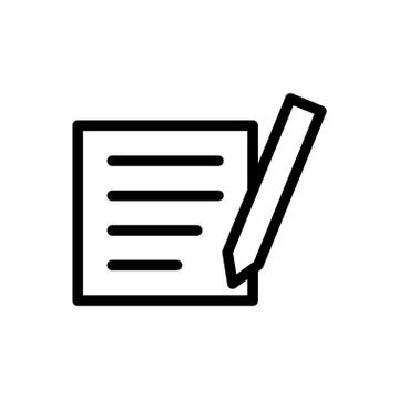 Notes thin line icon Stock Illustration